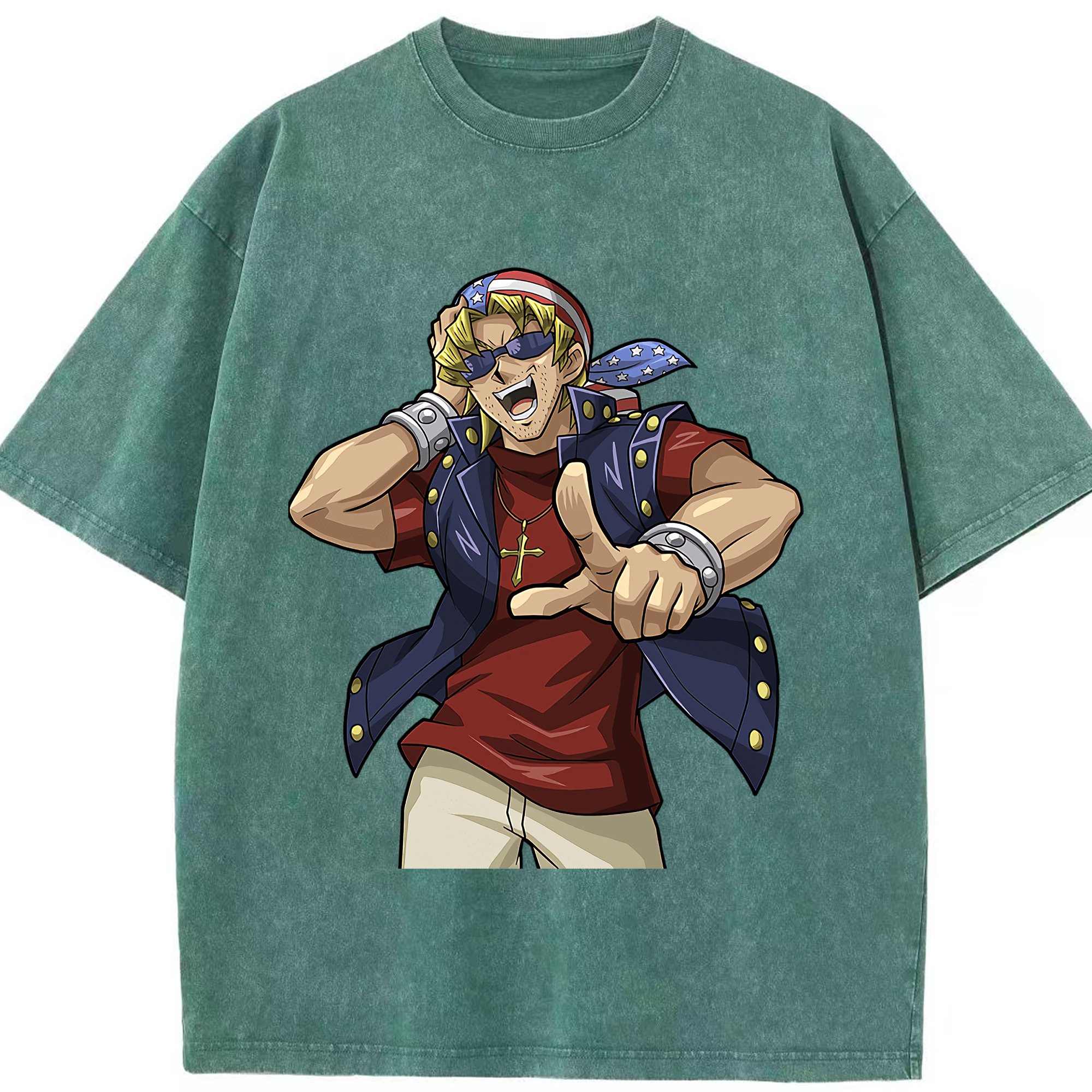 （画像用） 遊☆戯☆王 Yu-Gi-Oh! 綿100% ヴィンテージ風 半袖Tシャツ（フロントプリント）